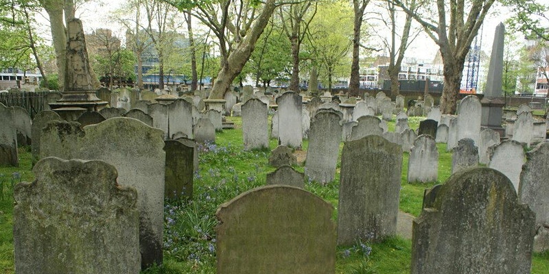 View of graves in Bunhill Fields
